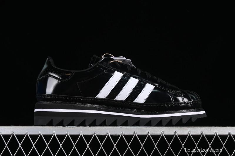 Adidas Superstar Clot IH5953 Preppy Style Shell Toe Sneakers with Perforated Leather - IH5953