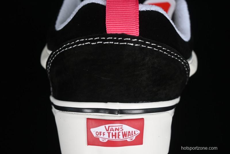 Vans Classics Knu Skool Retro Skate Shoes with Thickened Tongue and Oversized Toe - VN0009QCBLK