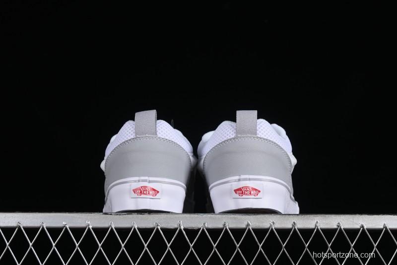 Vans Classics Knu Skool Chunky Tongue Retro Sneakers in Grey White - VN0009QCYF9