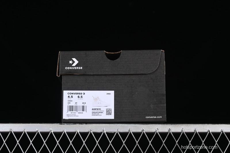 Converse Chuck All Star Lift Platform Utility White High Top Breathable Canvas Casual Shoes - A08767C