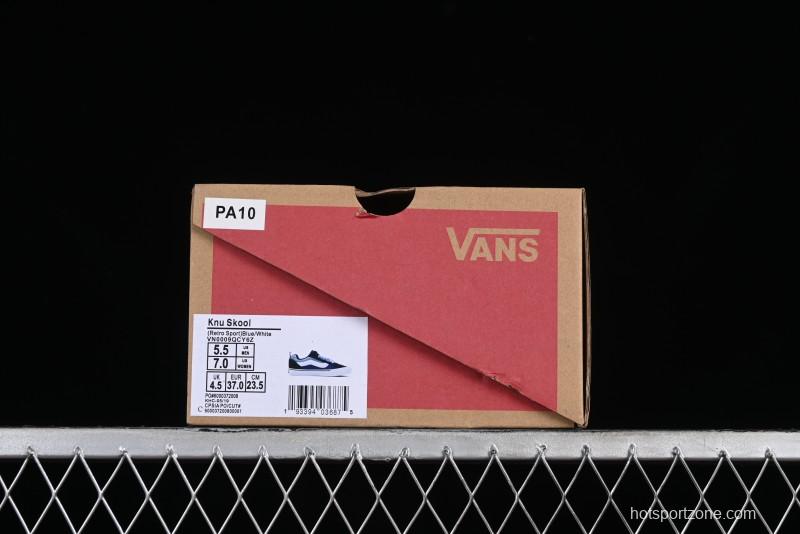 Vans Classics Knu Skool Patchwork Letter Lace-Up Chunky Tongue Platform Sneakers - VN0009QCBLK