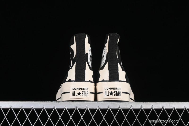 Converse All Star Lift High Top Platform Sneakers with Star Print - A09903C