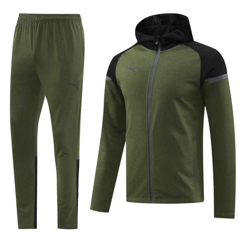 2024 Puma Dark Green Full Zipper Jacket +Long Pants