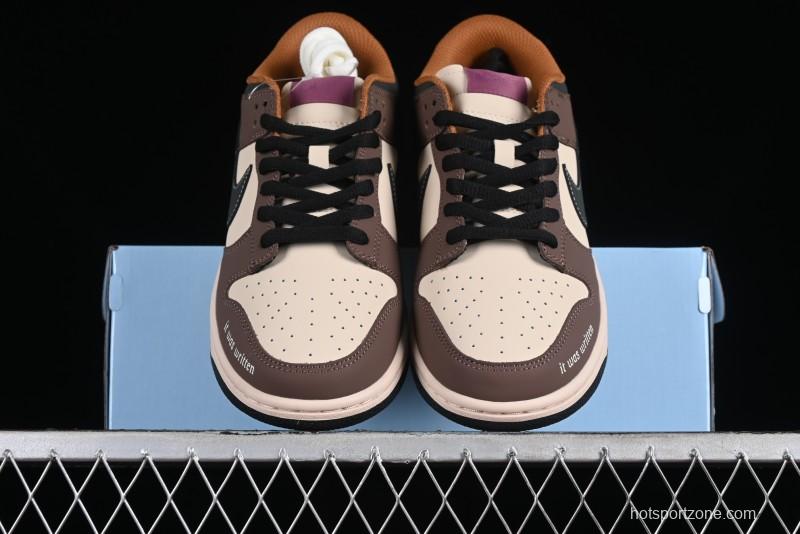 Nike SB Dunk Low Casual Skateboarding Shoes in Black/Brown - MU0232-370