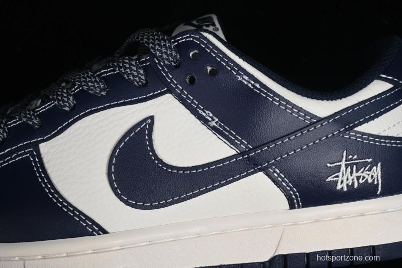 Nike SB Dunk Low Stussy Collaboration - Mark Line Starry Sky Anniversary High-End Custom Low-Top Casual Skate Shoes - BB9898-002