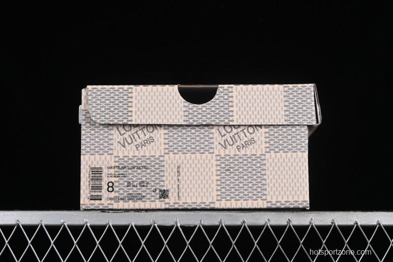 Nike SB Dunk Low LV Collaboration - Beige Grey Crystal Sole Night Light Anniversary High-End Custom Low-Top Casual Sneakers - CR8033-503