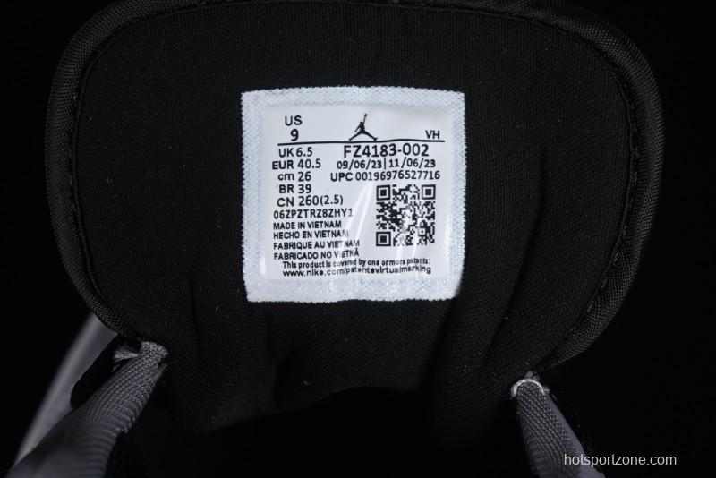 Nike Air Jordan 1 Low AJ1 Basketball Shoes in Grey Black with Red Swoosh - FZ4183-002