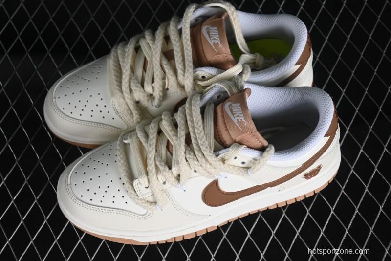 Nike Dunk Low Next Nature "Hemp" Mischievous Doll Soy Milk Bear Maillard Simple and Versatile SB Lace-Up Low-Top Casual Sneakers - DD1873-200
