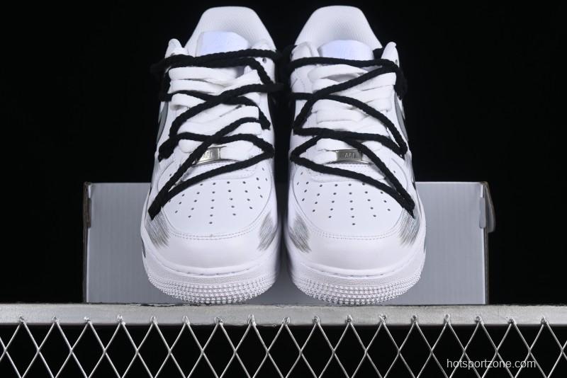 Nike Air Force 1 '07 Low Custom Anime Theme Spray Paint Swoosh Casual Sneakers - ZH0316-011