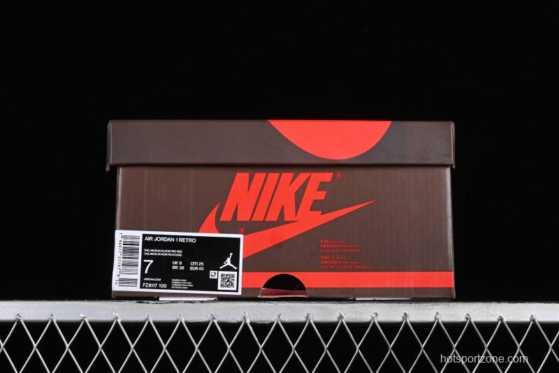 Nike Travis Scott x Jordan Cut The Check AJ1 Basketball Shoes with Velcro Strap - FZ8117-100