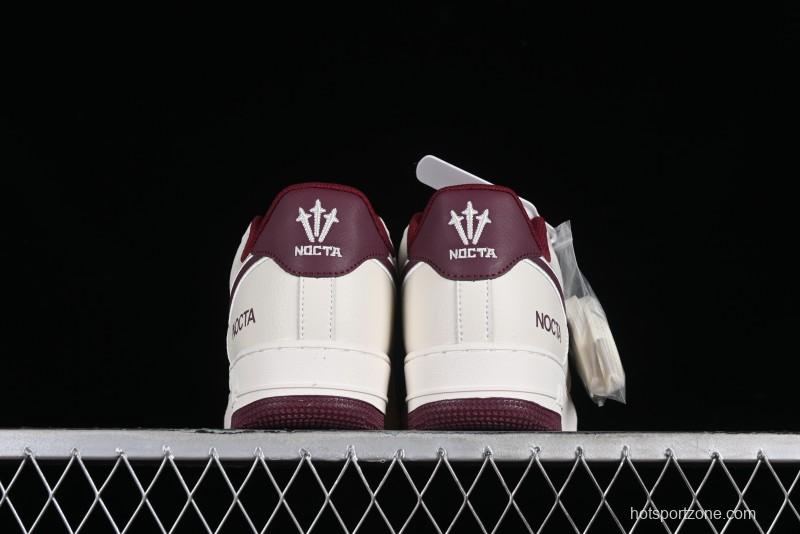 Nike Nocta x Nike Air Force 1 '07 Low Casual Sneakers with 3M Reflective Details and Full-Length Air Cushion - NO0224-022