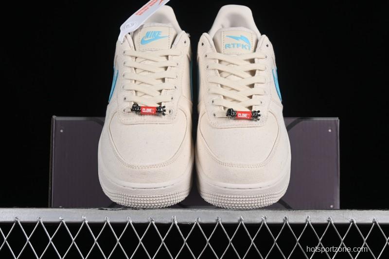 Nike RTFKT x Nike Air Force 1 Low Casual Sneakers with Full-Length Air Cushion - FQ3954-100