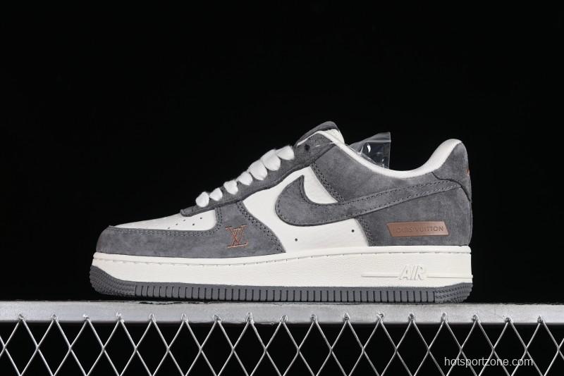 Nike Air Force 1 '07 Low LV Collaboration - Beige Grey Pigskin Casual Sneakers - HD1968-011