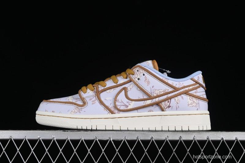 Nike SB Dunk Low Premium "Pastoral Print" Skateboarding Shoes - FN5880-001