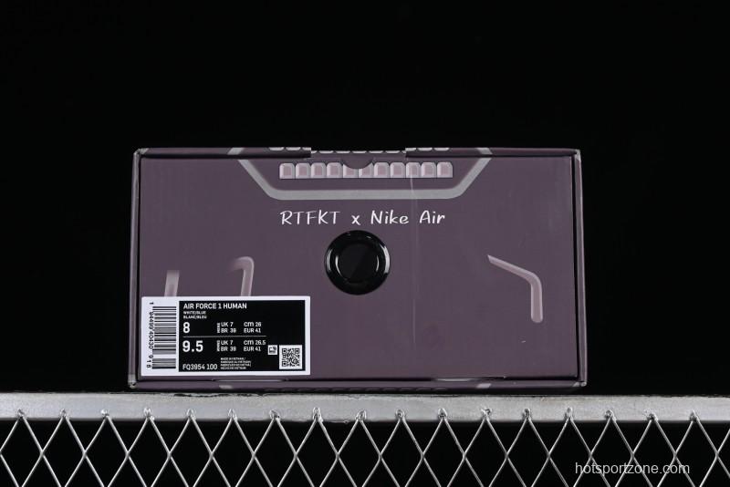 Nike RTFKT x Nike Air Force 1 Low Casual Sneakers with Full-Length Air Cushion - FQ3954-100