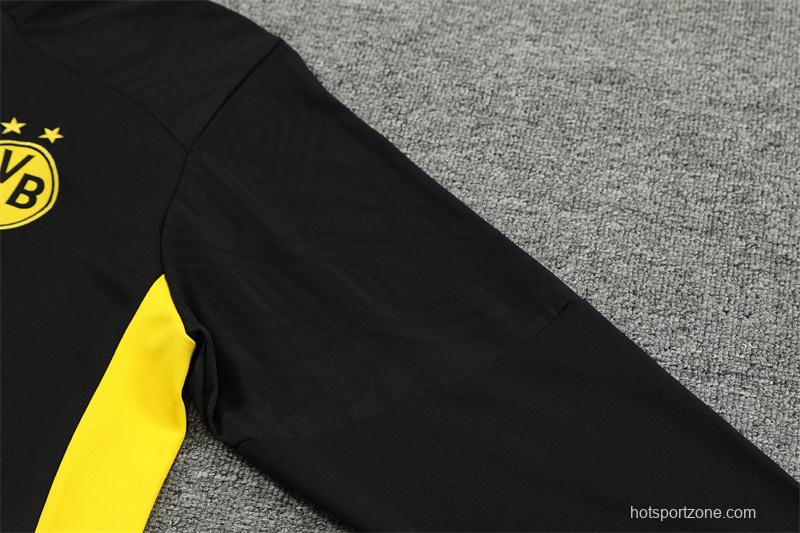 24/25 Borussia Dortmund Black Half Zipper Jacket+Long Pants