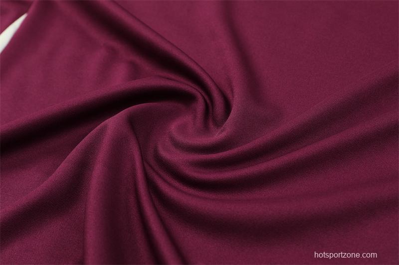 24/25 Bayern Munich Wine Half Zipper Jacket+Long Pants