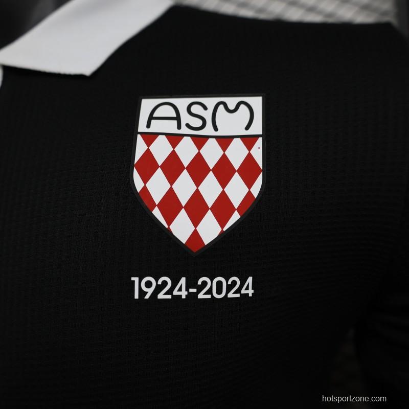 Player Version 24/25 AS Manaco Black 100th Anniversary Special Jersey