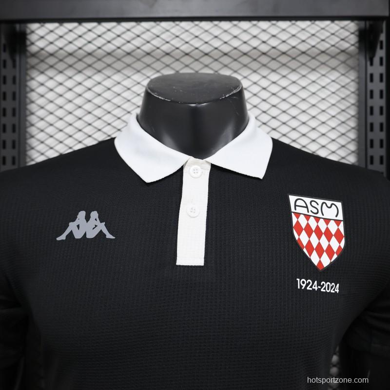 Player Version 24/25 AS Manaco Black 100th Anniversary Special Jersey