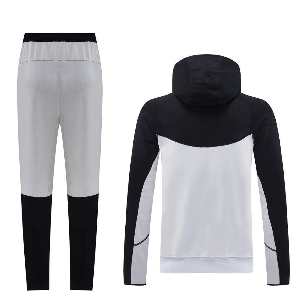 2024 NIKE Sports White/Black Full Zipper Jacket +Long Pants