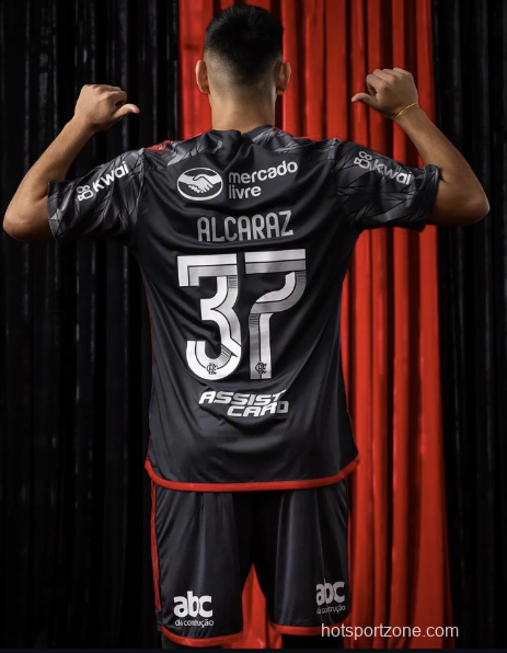 24/25 Flamengo Third Black Jersey With Full Sponsor