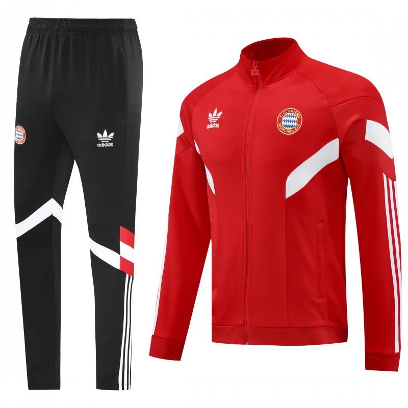 24/25 Bayern Munich Red Full Zipper Jacket +Long Pants