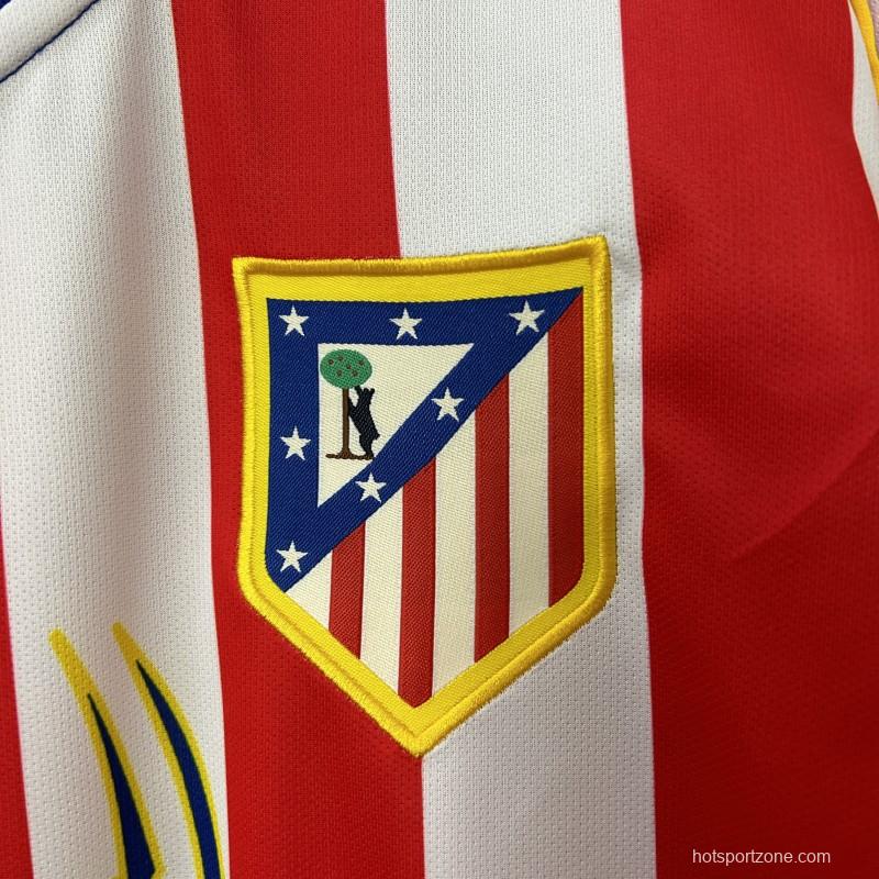 Retro 04/05 Long Sleeve Atletico Madrid Home Jersey