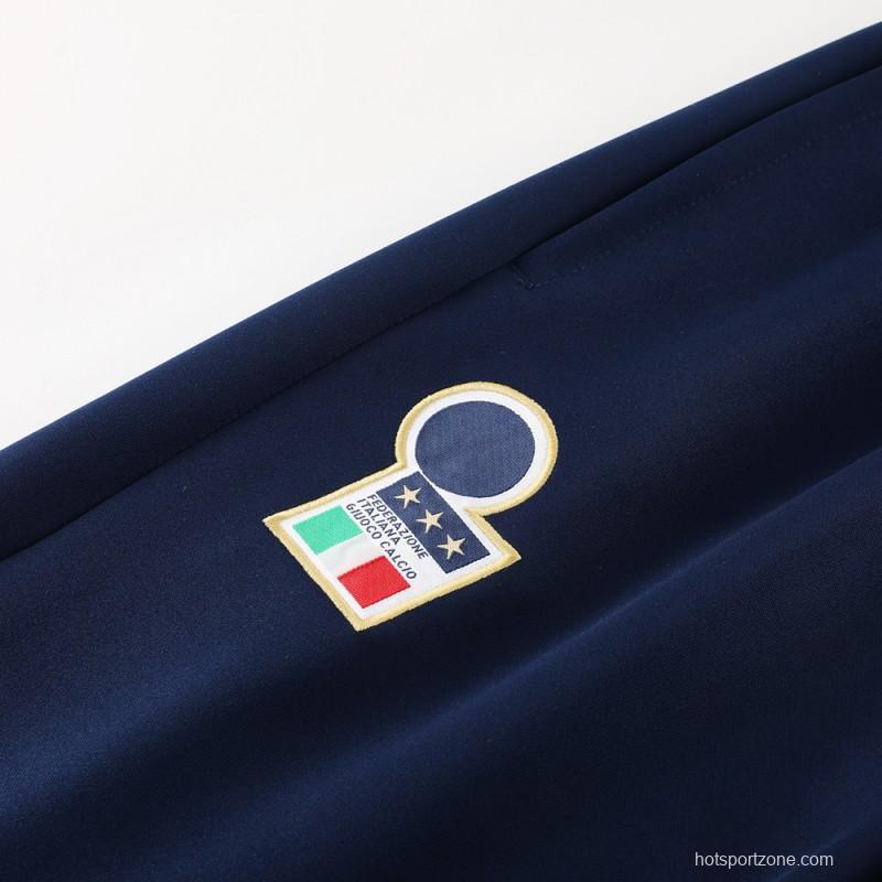 2024 Italy Blue Full Zipper Jacket +Long Pants