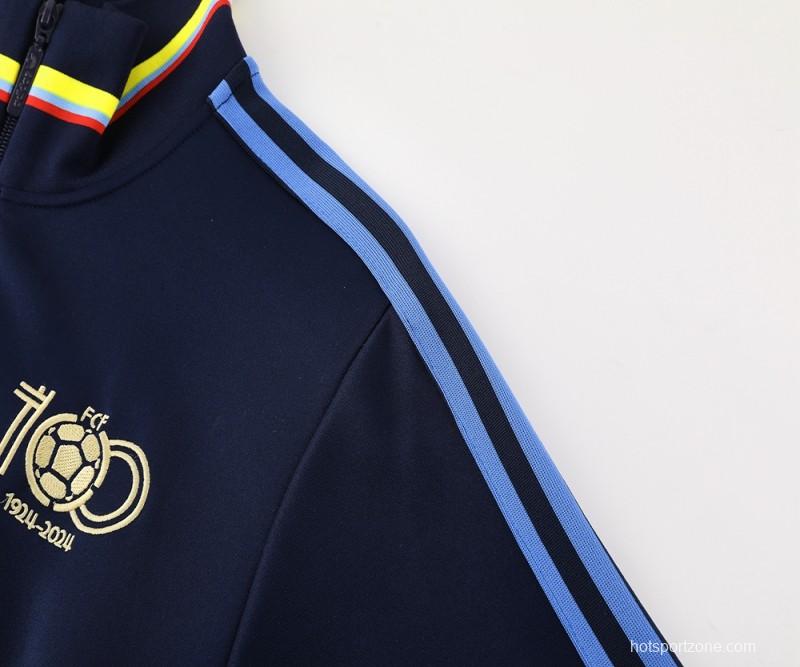 2024 Colombia Navy Full Zipper Jacket +Long Pants