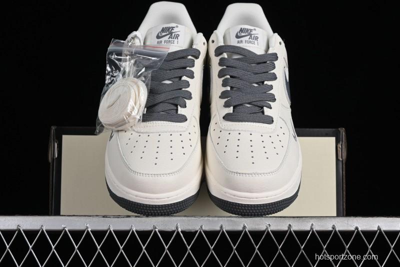 Nike Air Force 1'07 Low "Keep Fresh" Casual Sneakers in Dark Gray with Small Swoosh - BM2023-105