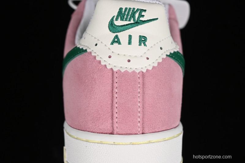 Nike Air Force 1 '07 Low Casual Sneakers in White Pink Green - FV9346-100