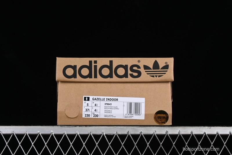 Adidas Originals Gazelle Indoor IF9643 Retro Casual Low-Top Skateboard Shoes with Anti-Slip and Wear-Resistant Sole