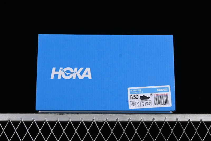 HOKA ONE ONE Bondi 8 Functional Cushioned Running Shoes with Engineered Mesh Upper - 1123202 BBLC