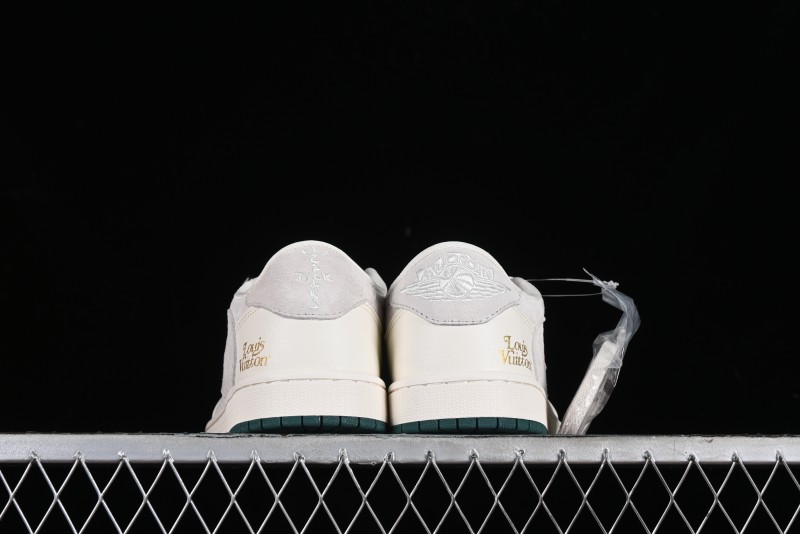 Nike Travis Scott x Fragment Design x Air Jordan 1 Low OG SP AJ1 LV Beige Grey Low-top Casual Sneakers - LJ5188-005