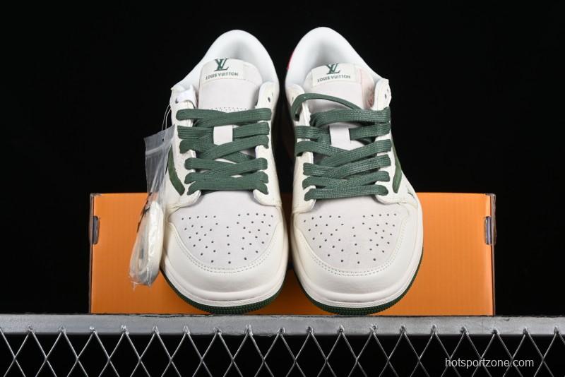 Nike Travis Scott x Fragment Design x Air Jordan 1 Low OG SP AJ1 LV Collaboration Sneakers - XY2688-102