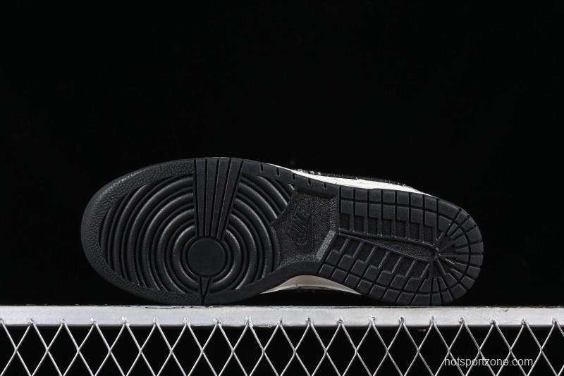 Nike SB Dunk Low LV Collaboration - Beige Black Denim Anniversary High-End Custom Low-Top Casual Skate Shoes - JH8310-946