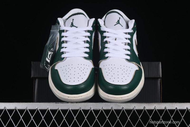 Nike Air Jordan 1 Low AJ1 White Green Low Top Casual Sneakers - FQ7687-300