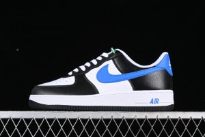 Nike Air Force 1 '07 Low White Black Blue Color Block Casual Sneakers - FN8008-001