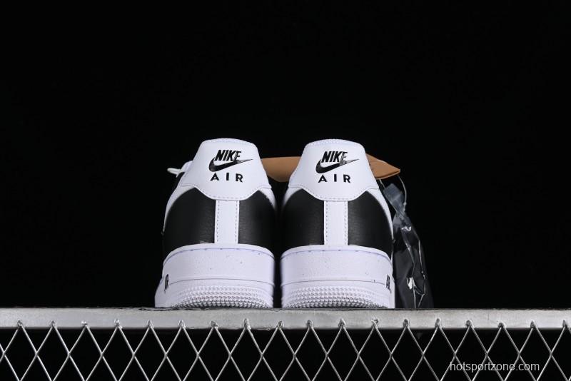 Nike Air Force 1 '07 Low Black White Broken Hook Casual Sneakers - HF9096-100