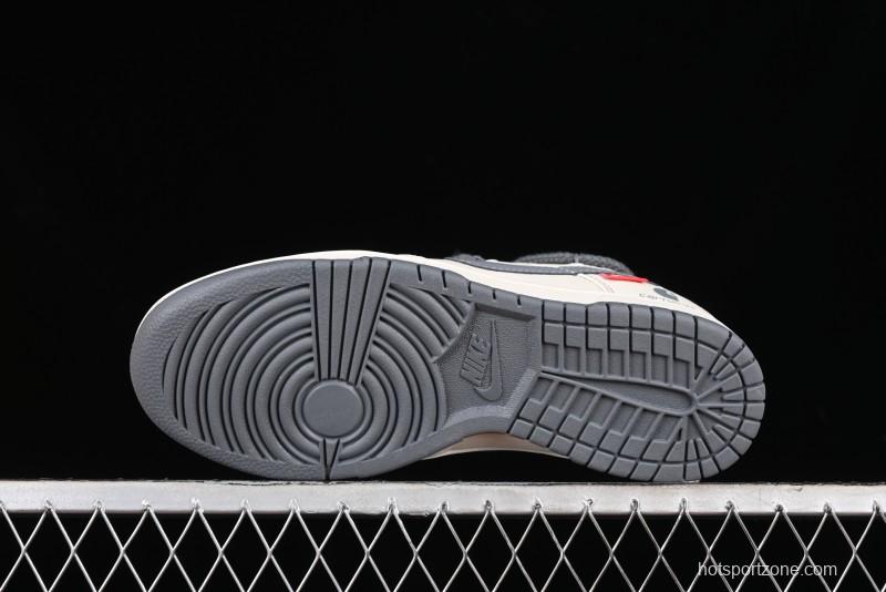 Nike SB Dunk Low Carhartt Collaboration - Strap Grey Hook Anniversary High-End Custom Low-Top Casual Skate Shoes - SJ2068-266