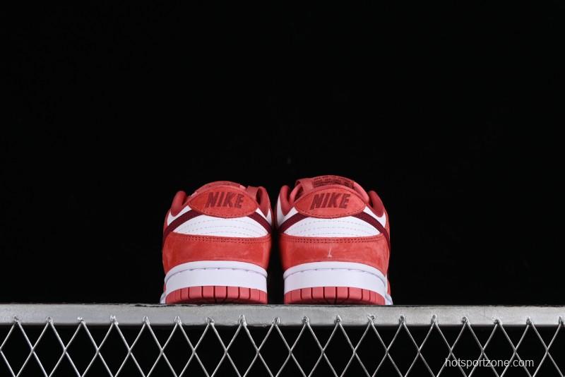 Nike SB Dunk Low Retro Valentine's Day 2024 White Rose Red Skateboarding Shoes - FQ7056-100