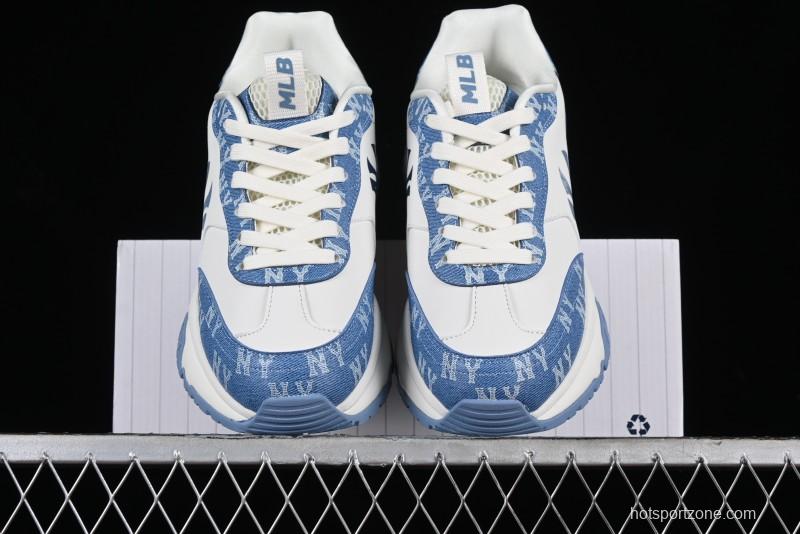 New York Yankees MLB Chunky Runner Denim Monogram Lightweight Casual Sneakers - 3ARNCRD4N50BLS