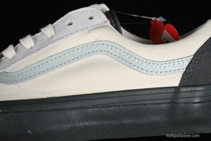 Vans Old Skool Reissue 136 Retro Casual Vulcanized Sneakers in Gray Blue White - VN000CRPGRN