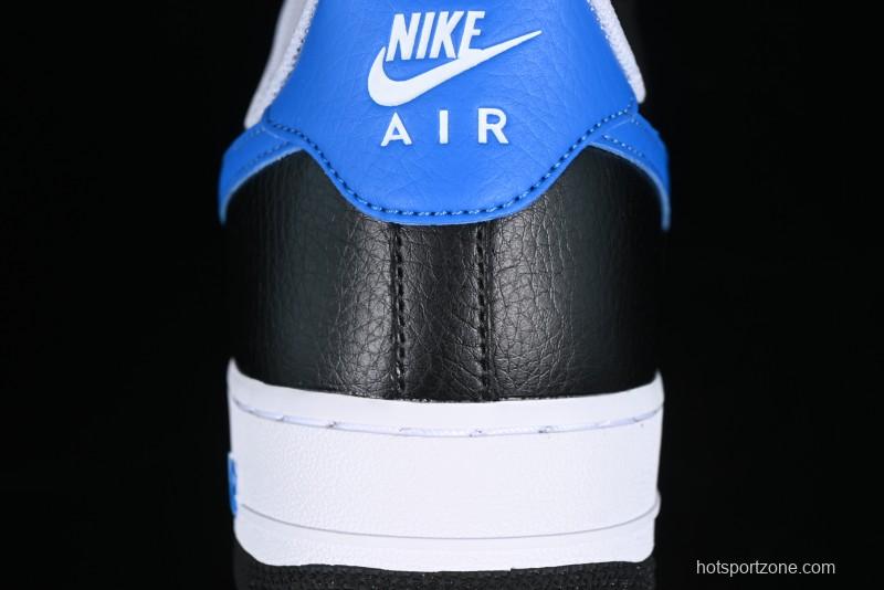 Nike Air Force 1 '07 Low White Black Blue Color Block Casual Sneakers - FN8008-001