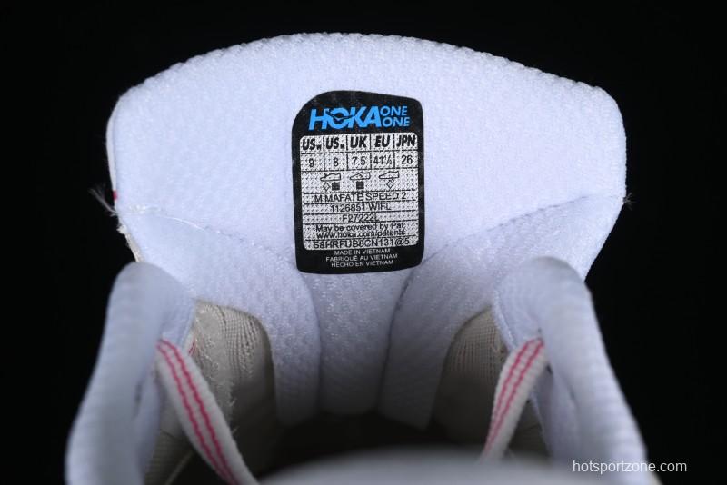 Hoka Mafate Speed 2 Lightweight Cushioned Trail Running Shoes with Vibram Outsole - 1126851 WIFL