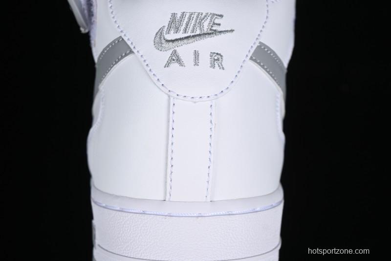 Nike Air Force 1 '07 Mid Casual Sneakers in White-Grey - DV0806-100