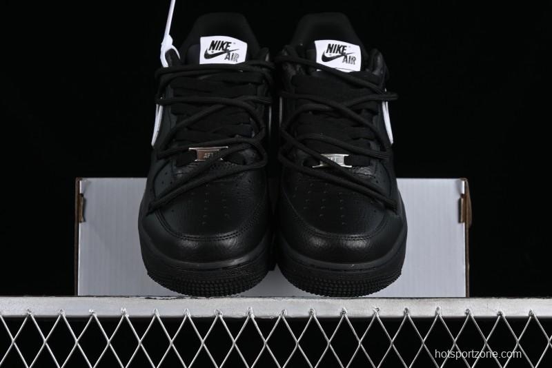 Nike Air Force 1 '07 Low Classic Lace-Up Casual Sneakers in Black & White - ZH0316-018