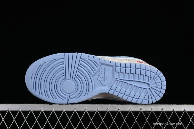 Nike Supreme x SB Dunk Low Stone Island Collaboration - Azure Starry Sky Anniversary High-End Custom Low-Top Casual Sneakers - BB9866-001