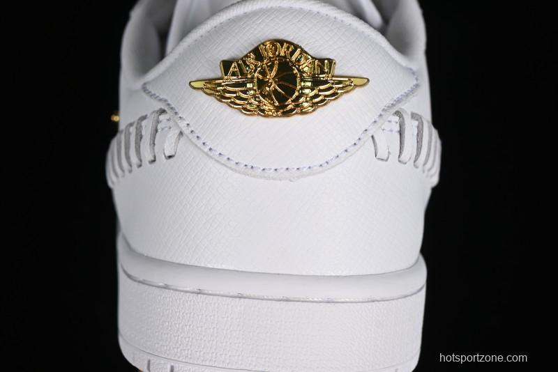 Nike Air Jordan 1 Low Method of Make Casual Sneakers in White Gold - FN5032-100