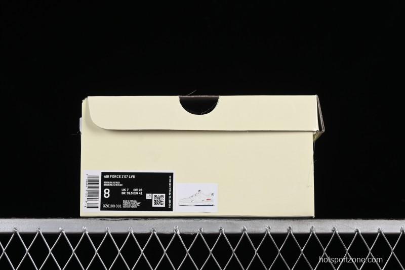 Nike Air Force 1 '07 Low Supreme Collaboration - White Blue Color Block Low-Top Casual Sneakers - XZ6188-001